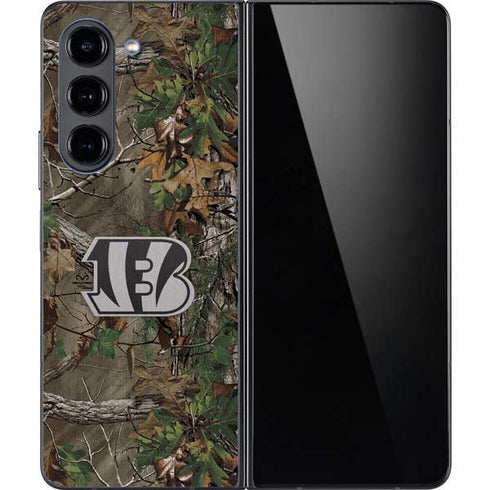 NFL Cincinnati Bengals Realtree Xtra Green Camo Galaxy Z Fold5 5G Skin